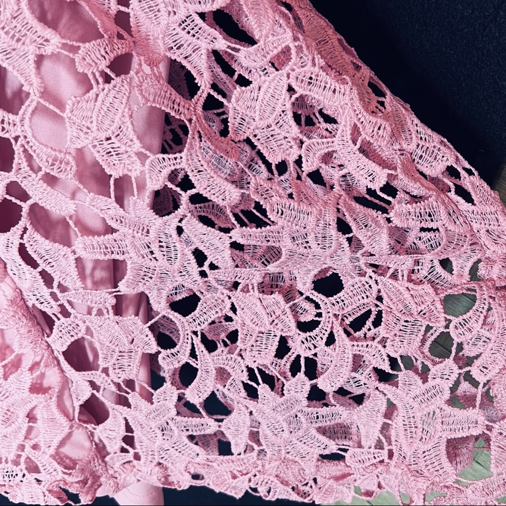 SOLD Rue21 sz L light pink crochet dress lined strappy sundress - Picture 9 of 9